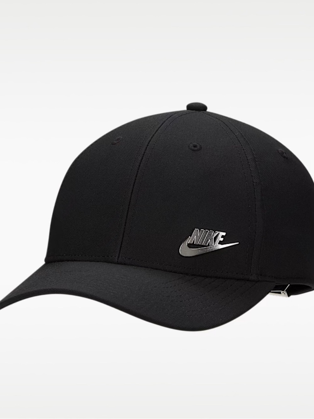 Nike Black Men’s - Women’s unisex Hat with Silver Swoosh.